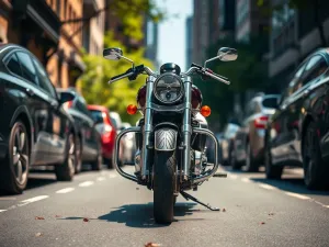 Czy motor może jechać między samochodami?